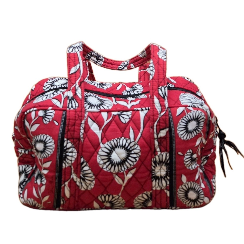 Vera Bradley Little Betsy Deco Daisy Shoulder Bag Red Floral Classic